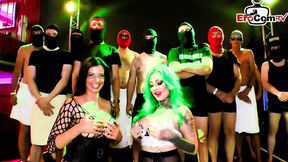 Raunchy Berlin babes slobbering oral&#x1F61C; sex, cumshot galore