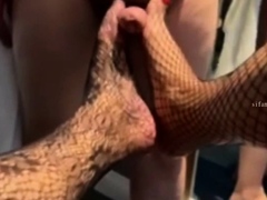 Foot fetish Handjob POV