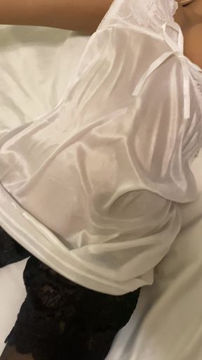 Enjoying Skinny in Stockings