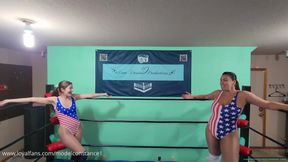 Megan Jones vs Constance in the DDP Ring