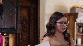 Nerdy teen Leana Lovings gets punished for skipping school