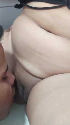 Epic moment from &quot;I interrupt my stepsister in the shower to suck my dick. Pt 2. She Sucked Her Delicious Pussy.&quot;