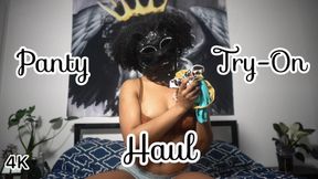 Sexy Panty Try On Haul - Hairy Ebony Panty Fetish 4K