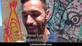 Latino Teen with Braces Takes Cash for His First Gay Blowjob – Hot POV Action