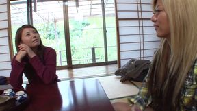 Steamy Hot Spring Encounter: Married Women Clash with Bold Gyaru Girls Yuzu & Kirara