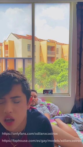 Twink Sucks Straight Cock and Fucks His Ass When Noone Is Not at Home