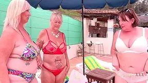 Randy Raz, Melody Uk And Melody Charm - Busty Mature Milfs And Gets Naughty By The Pool