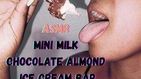 ASMR Mini Milk Chocolate Almond Ice Cream Bar 3 Minutes