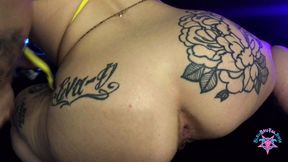 SupaDiva - Hot horny sexy milf strip-teasing shaking her sexy big white ass , masturbating her wet pussy and tight asshole