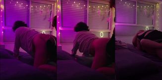 My trans friend destroyed my pussy for the first time while I fingered her big boob lesbian