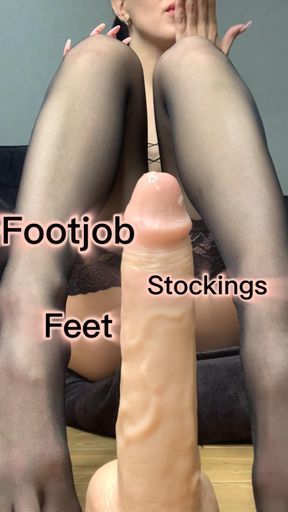 Footjob In stockings