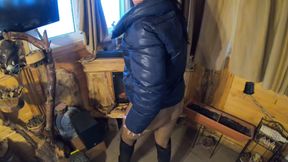 Mega MILF Milfycalla Gets a Load of Cum on Puffy Jacket!