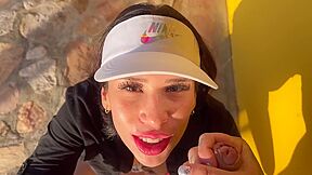 Bumanguesa Katti Blake Fucks In The Middle Of Panachi Park For A Big Cock