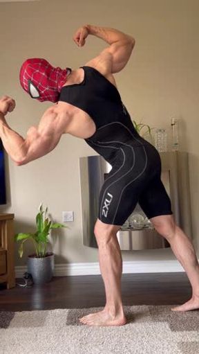 Posing bodybuilder