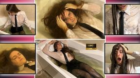 Secretary Underwater in Clothes and Wet Hair on Face 1080 - Pantyhose - Nylon - Wet Clothes - Long Hair - Seaweed - Breath Holding - Wet Look - Wet Nylon - Foot Fetish - Bubbles - Screaming Underwater - Bathtub - Wet Pantyhose - Underwater Wrestling - Ups