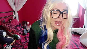 Chantal try her new very big cock