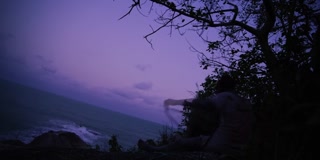 TATTOO piercing dreadhead girl gets tied up by LILY LU on public beach - kinbaku, shibari, bondage