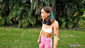 Jessie Belle Jogs Onto the Bus for Some Fun