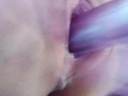Kitty creaming on toy