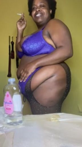 Ebony smoke  fetish