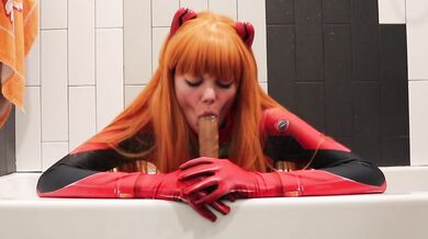 Asuka's Bitch Cock Ride - Cosplay Porn Catsuit Zentai