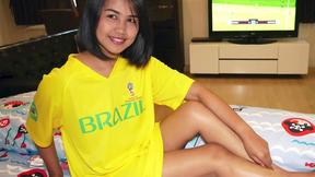 ”World Cup jersey Thai teen amateur homemade blowjob & cowgirl fucking”