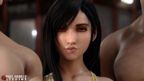 [13 MIN] Busty 3D Teen Tifa Lets Older Guy Fuck Her in Every Hole - Tainted Heart
