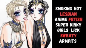 smoking hot lesbian anime fetish egyptian art deco dancing girls lick sweaty smooth muscled armpits