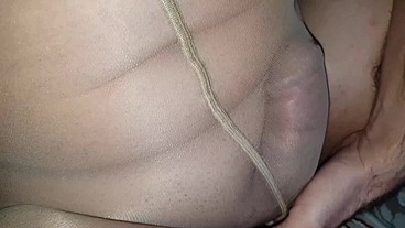Dani_leg Looks Stunning in Sexy Tan Pantyhose