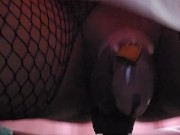 riding my dildo with my alien eggs inside of me