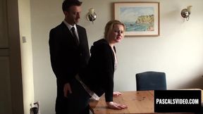 Chubby blonde milf gets dominated and fucked hard