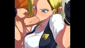 android 18 face fuck by krillin