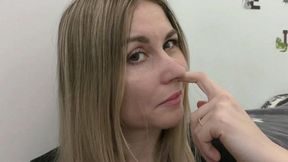 It is so hot watching a beautiful blonde as yourself pick her big nose WMV FULL HD 1080p