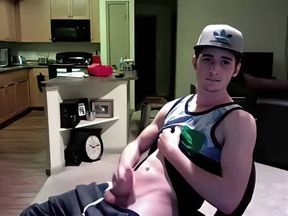 Twink Jerks Off on Webcam in His Apartment