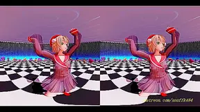 Immersive VR180 MMD Dance Fantasy – Captivating 3D Virtual Idol Performance