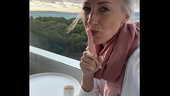 I fingered myself to orgasm on a public hotel balcony in Mallorca!