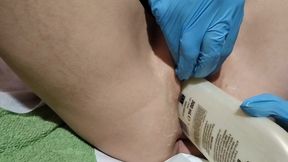 I LOVE TO BE FUCKED BY A BIG BOTTLE,MY PUSSY IT STILL HURTS ,close up view