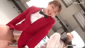 Japanese family plays game show with big asses on display