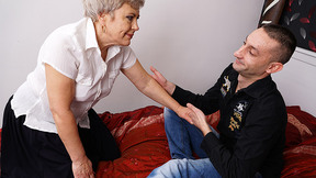 Horny granny doing her toy boy