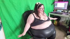 SSBBW COSY TO TIGHT CLOTHING CUSTOM - BURSTING AT THE SEAMS SIDE ON HIGH VIEW