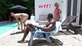 Sexy - Interracial Monsters Of Cock Scene, Poolside With Aidra Fox