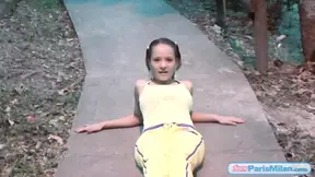 Outdoor Fun with a busty teen's giant titties