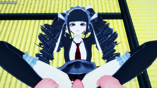 Celestia from Danganronpa Gives You A Footjob Hentai POV