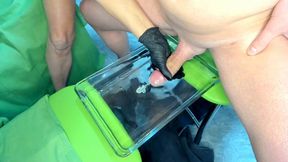 Moist gilf receives intense cumshot in slo-mo water tease from buddy