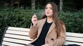 Outdoor Tease with Anna: Cigarettes and Fingers Alone