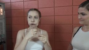 Arietta and Ayla Test Their Cheek Capacity With Grapes (MP4 - 720p)