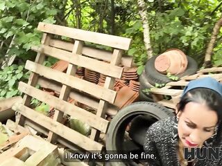 HUNT4K. Hunter loved the outdoor sex with a hawt brunette hair honey