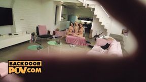 ”POV - Fucking your three sexy roomates Holly Molly, Irina Cage & Lulu Love”