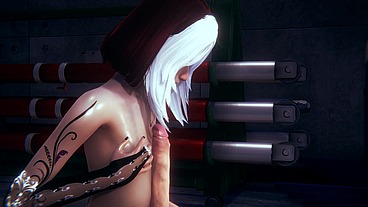 Yaoi Femboy - Kaze boobjob to Another Femboy's Cock In The Warehouse - Sissy crossdress Japanese Asian Manga Anime Game Porn
