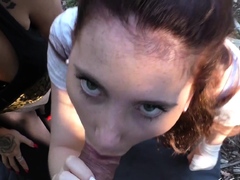 Amateur Teen Blowjob Under the Cover